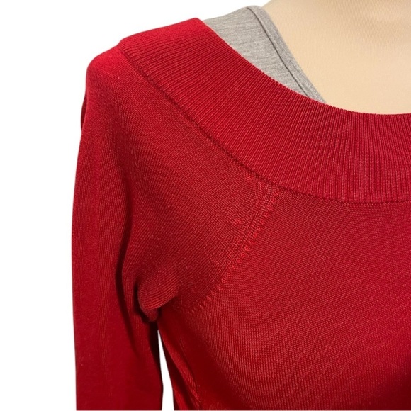 Derek Heart Size Small Red Mini Long Sleeve Dress - Picture 3 of 6